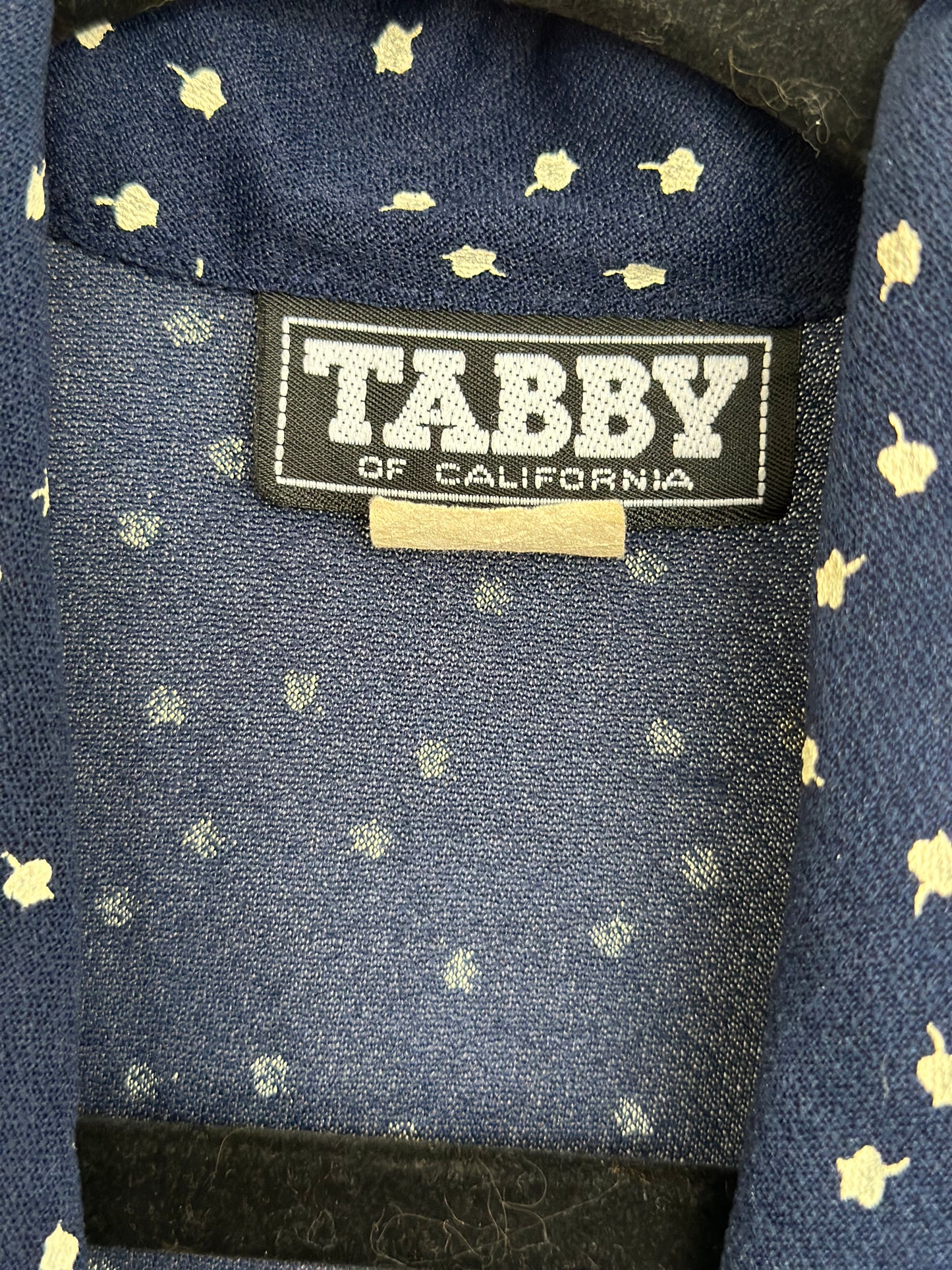 VTG Tabby of Calofornia blue print dress