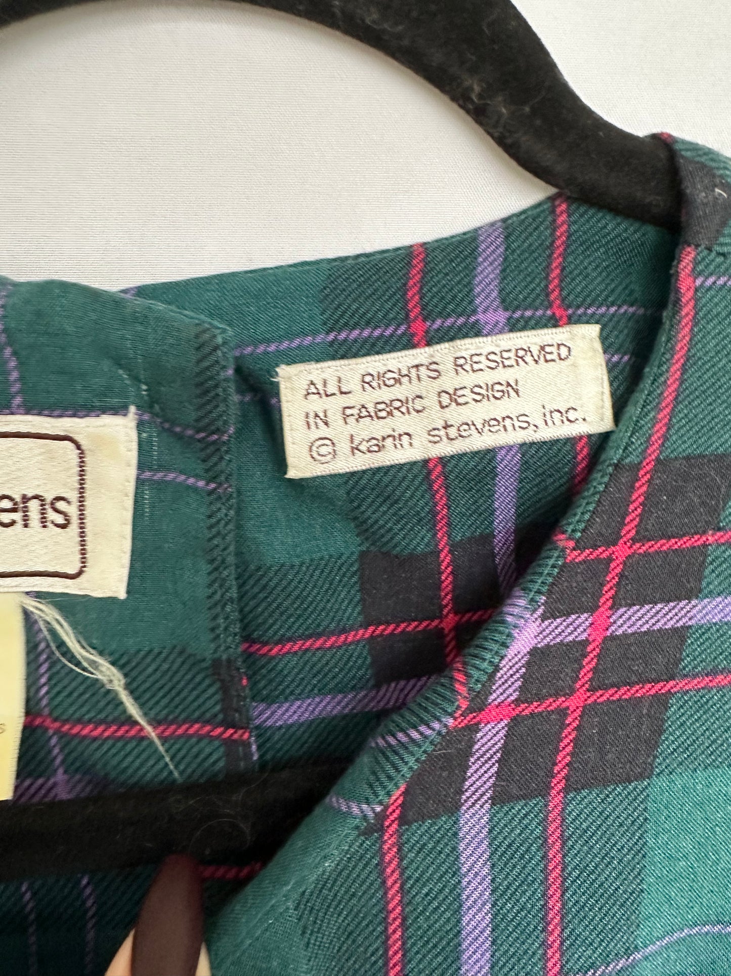 Karen Stevens 80's/90'S plaid dress