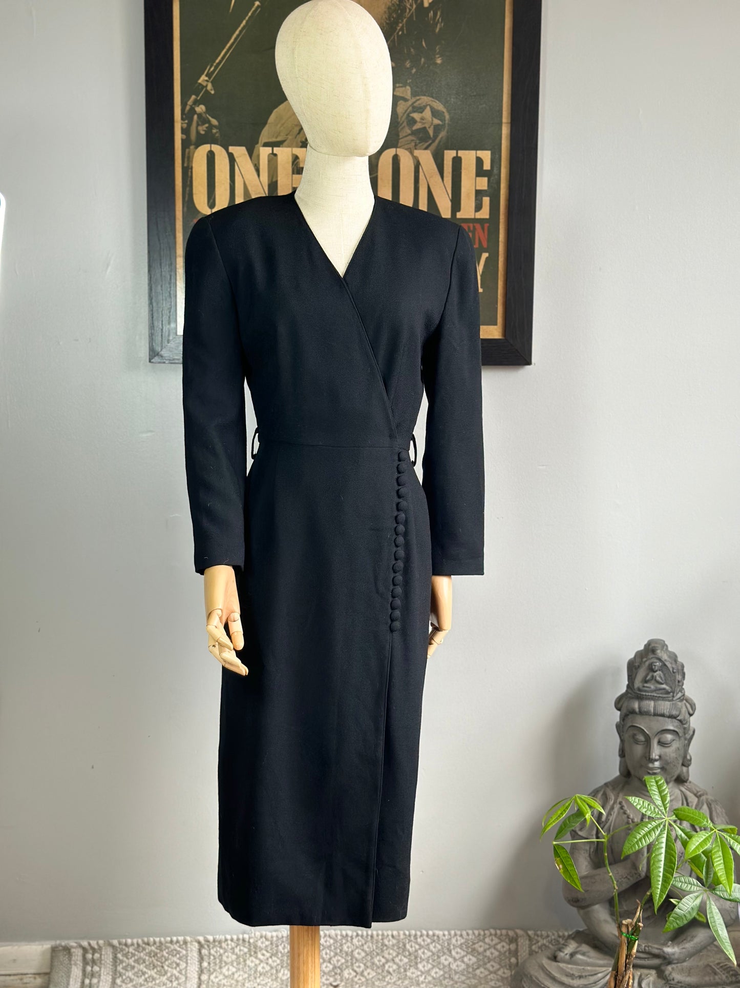 VTG Harve Bernard black dress