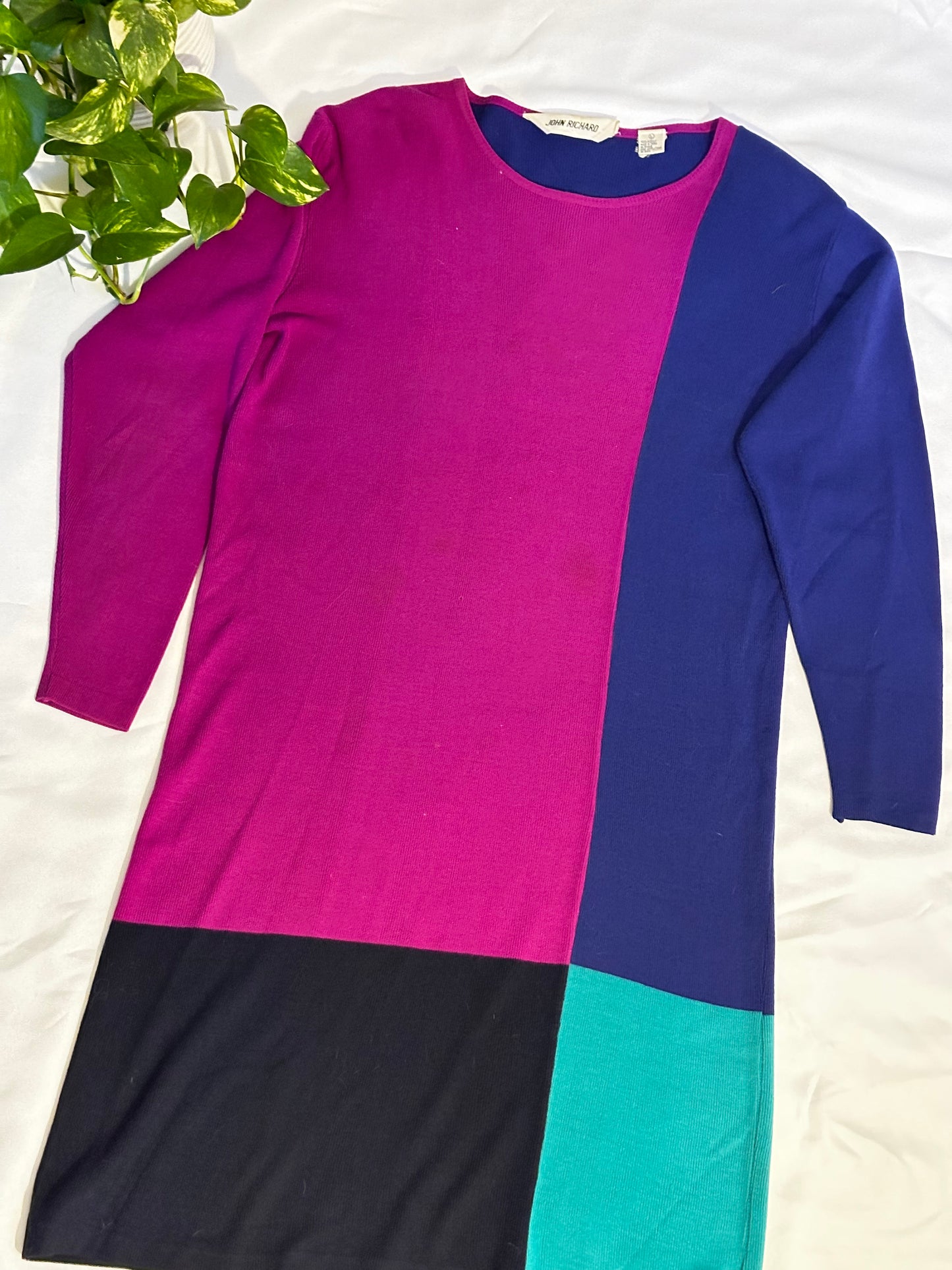 John Rochard 80's multi color dress